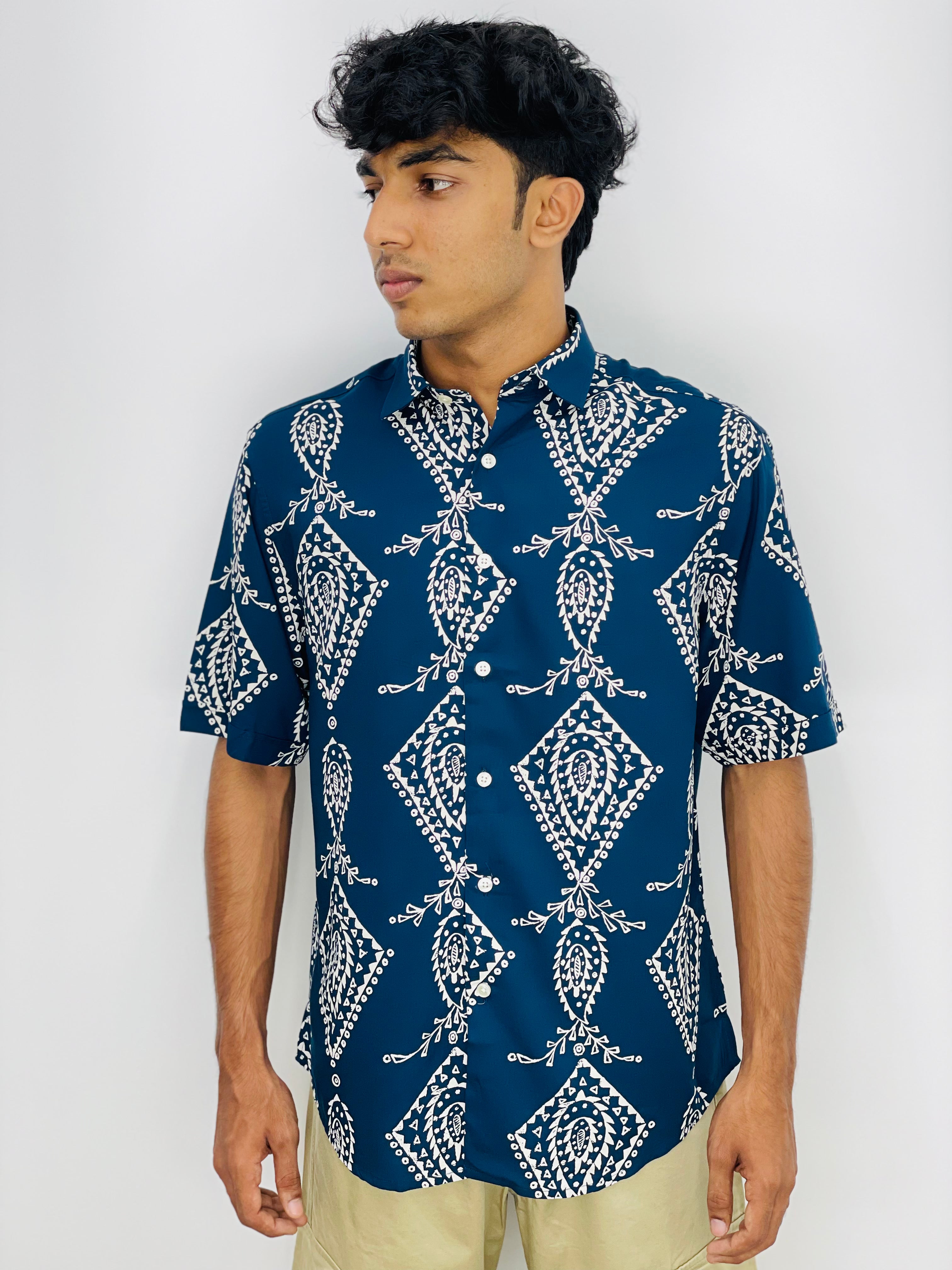 David Williams Drop shoulder Shirt Half sleeve -236