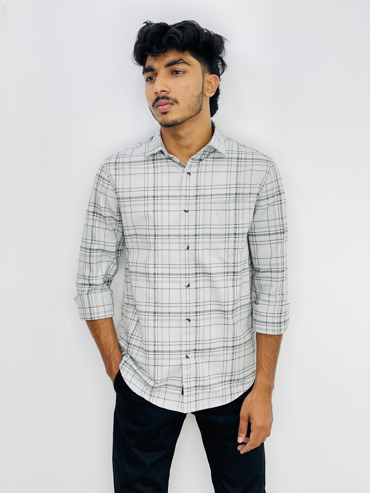 Fullsleeve Checked  Cotton Shirt
