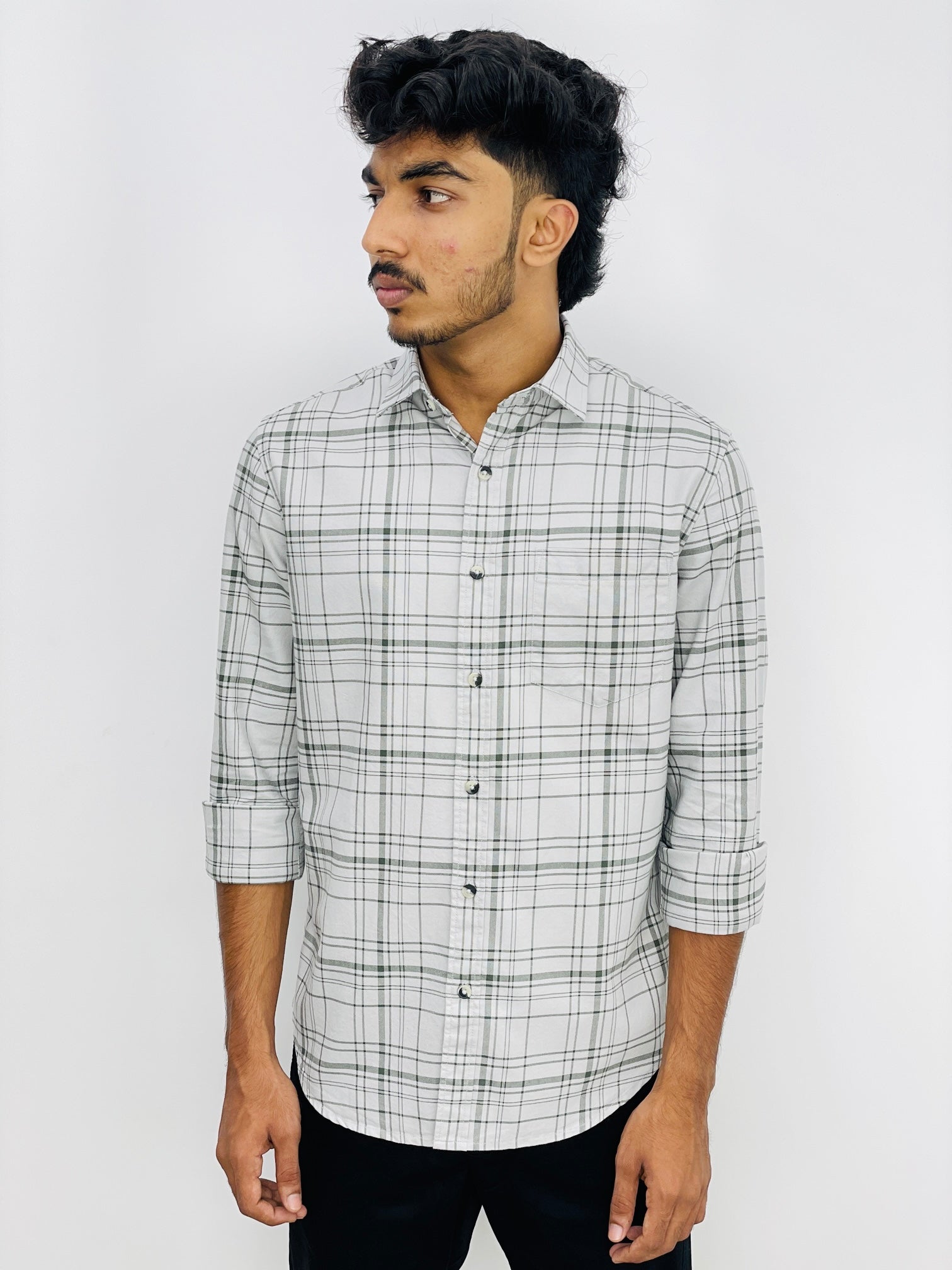 Fullsleeve Checked  Cotton Shirt